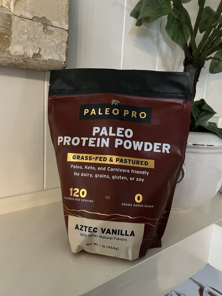 PaleoPro Grass Fed Aztec Vanilla Protein Powder 1lb Exp 1/27