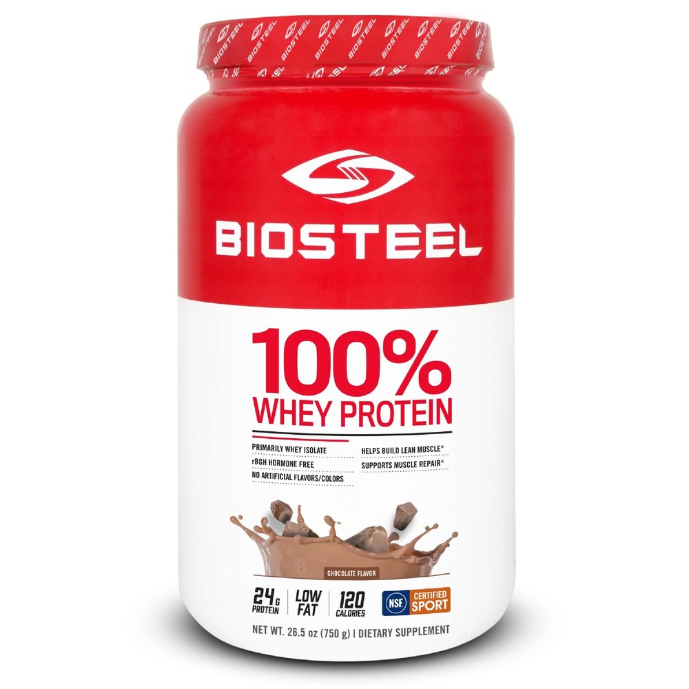 100% Whey Protein Powder - Sports Chocolate, Hormone-Free & Non-GMO Supplement  