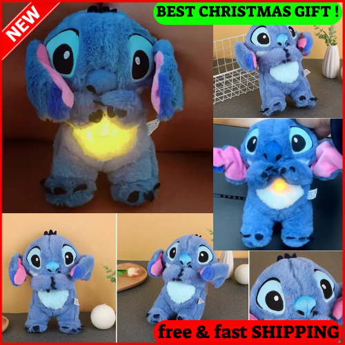 Kawaii Stitch Baby Sleep Plush Toy - Soothing Music, Lights & Breathing Effect