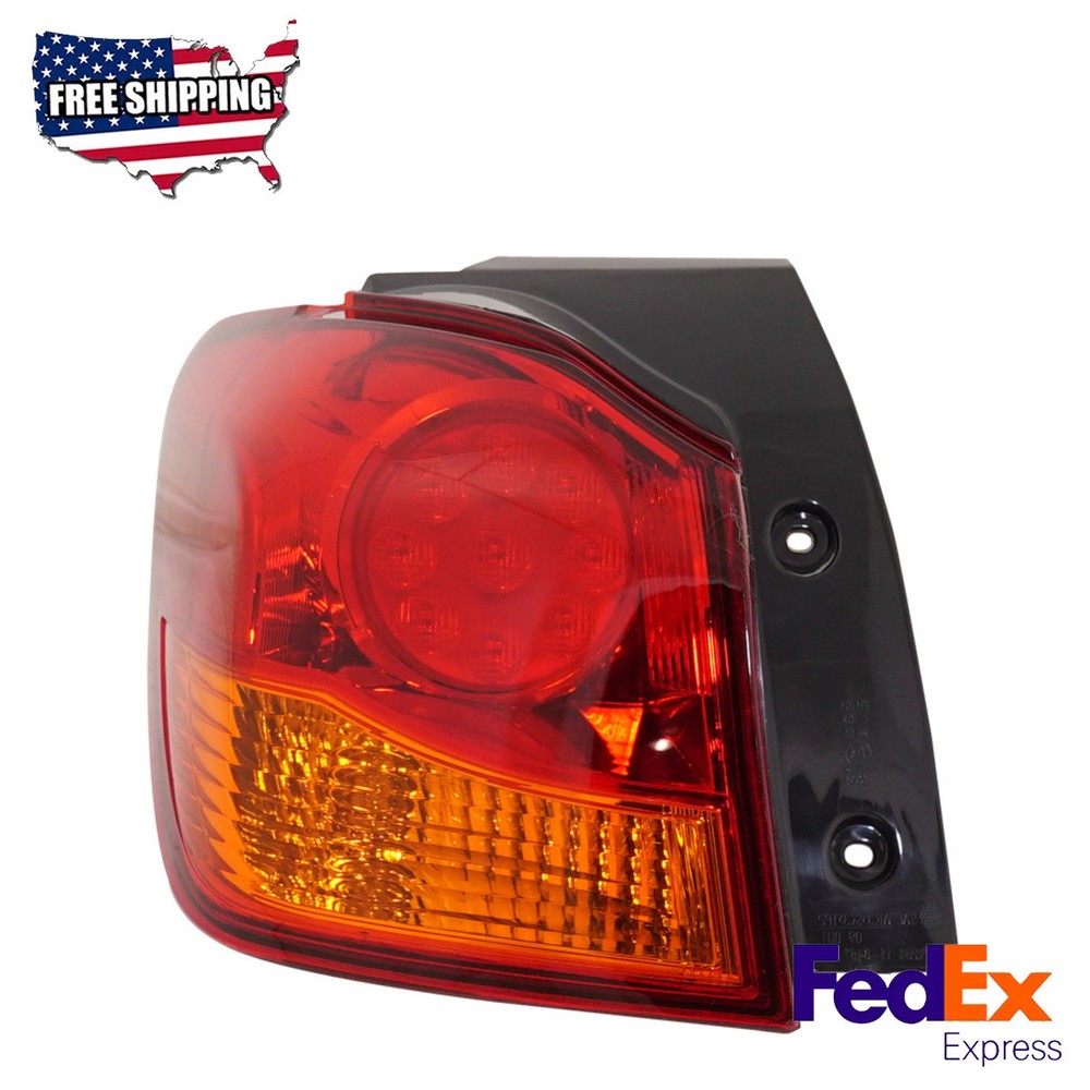 Amber Red Tail Light Lens Driver Side Outer Halogen for 11-19 Mitsubishi RVR