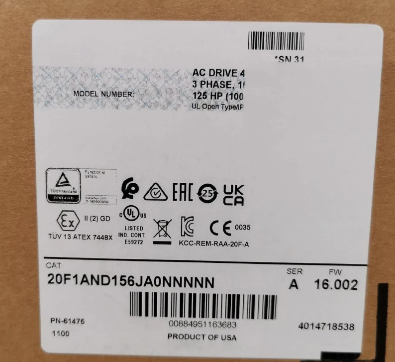 Allen-Bradley 20F1AND156JA0NNNNN AC Drive 20F1AND156JA0NNNNN