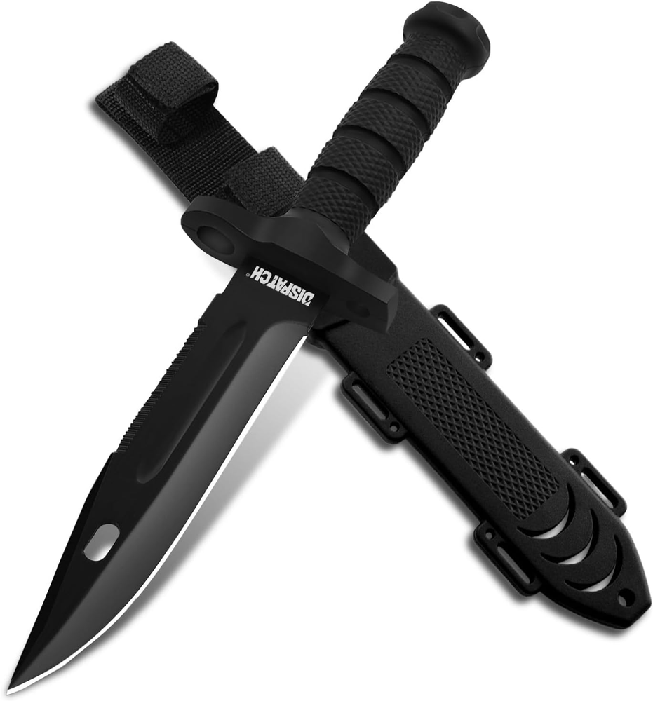 Fixed Blade Hunting Knife with Sheath, 12-Inch Survival Knives for Men Tactical