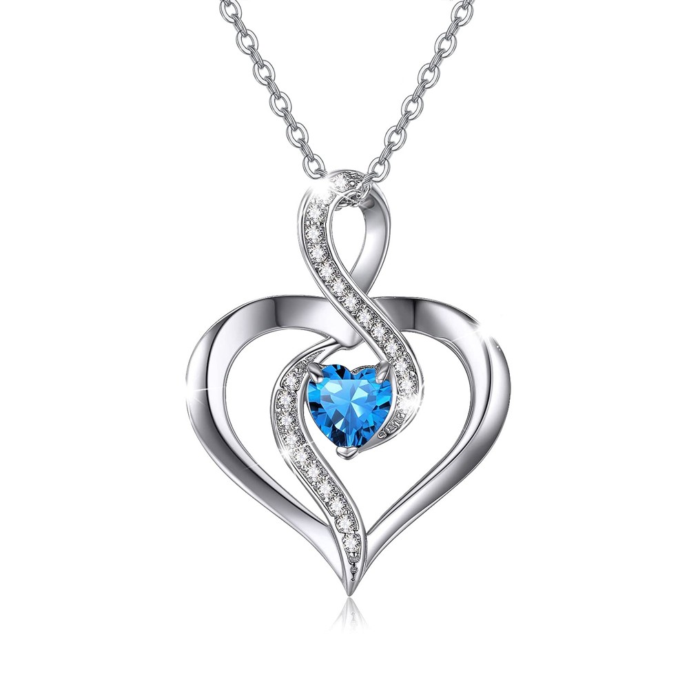 Mothers Day Gifts for Mom December Birthstone Necklace Christmas Gift 925 Ste...-image