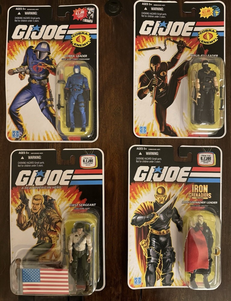 GI Joe 2008 Figure Lot: Cobra Commander, Duke, Storm Shadow, Destro *Sealed*