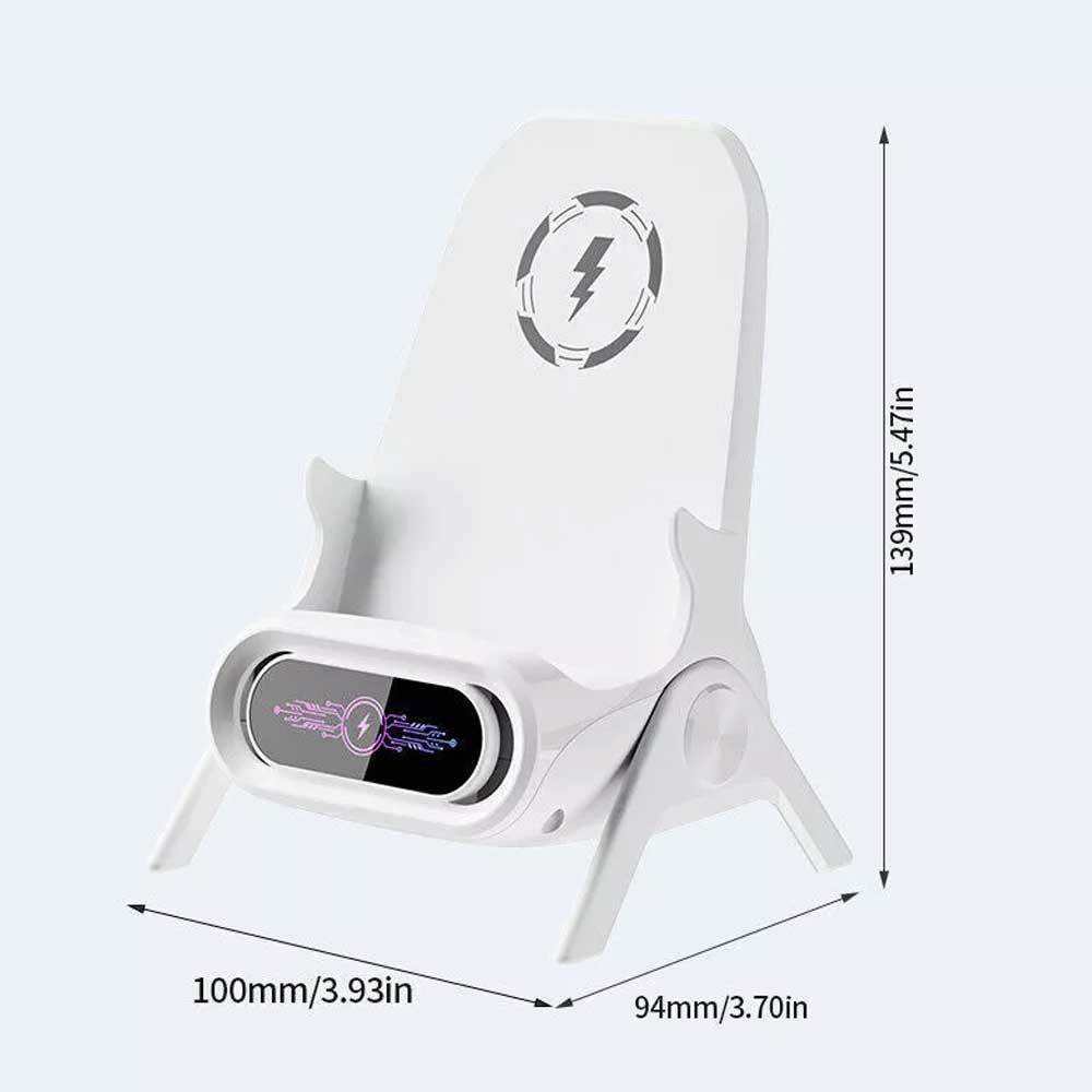 15W Fast Wireless Charger Stand Dock For  iPhone Samsung Android Phone