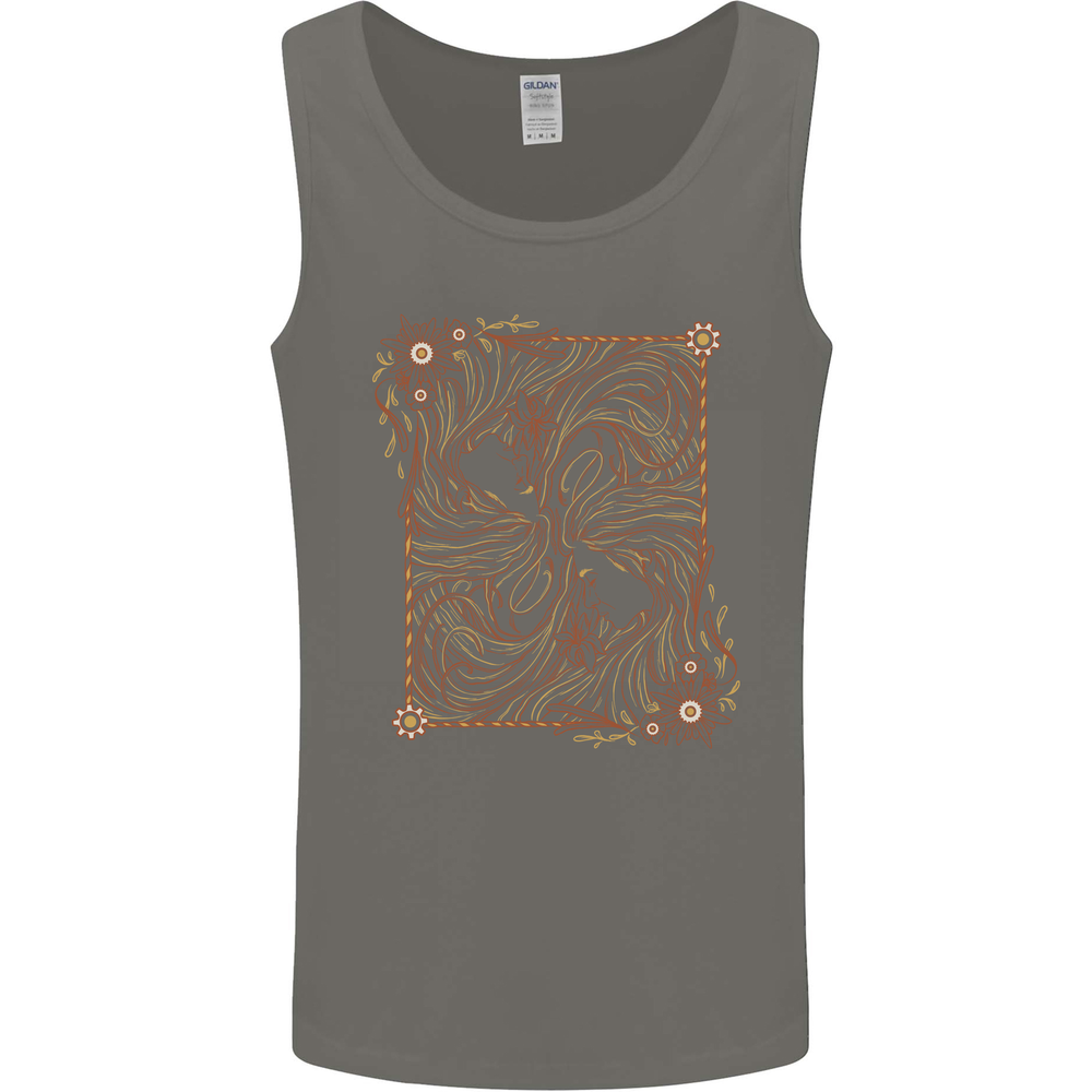 Gemini Faces Star Sign Astrological Zodiac Mens Vest Tank Top