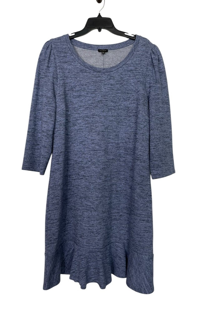 NWT Talbots Flounce Terry Shift Dress 3/4 Sleeve Classic Casual Ruffle Size XL