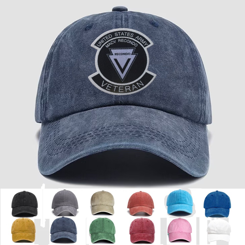 Custom Embroidered Hat US Army MACV Recondo Veteran, Veteran Cap, Trucker Hat