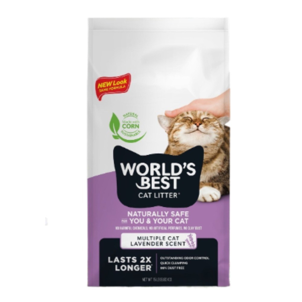 WORLD'S BEST CAT LITTER Multiple Cat Lavender Scented,15 lb