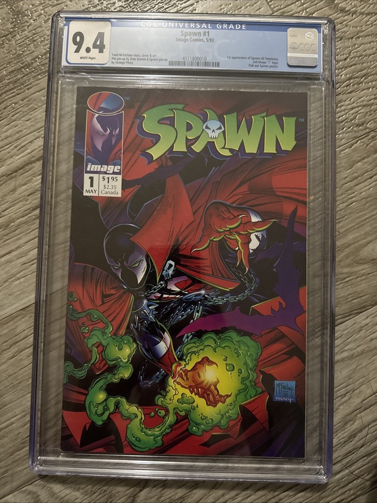 Spawn #1 CGC 9.4 White Pages Image Comics 1992 Todd McFarlane 1st Appearance