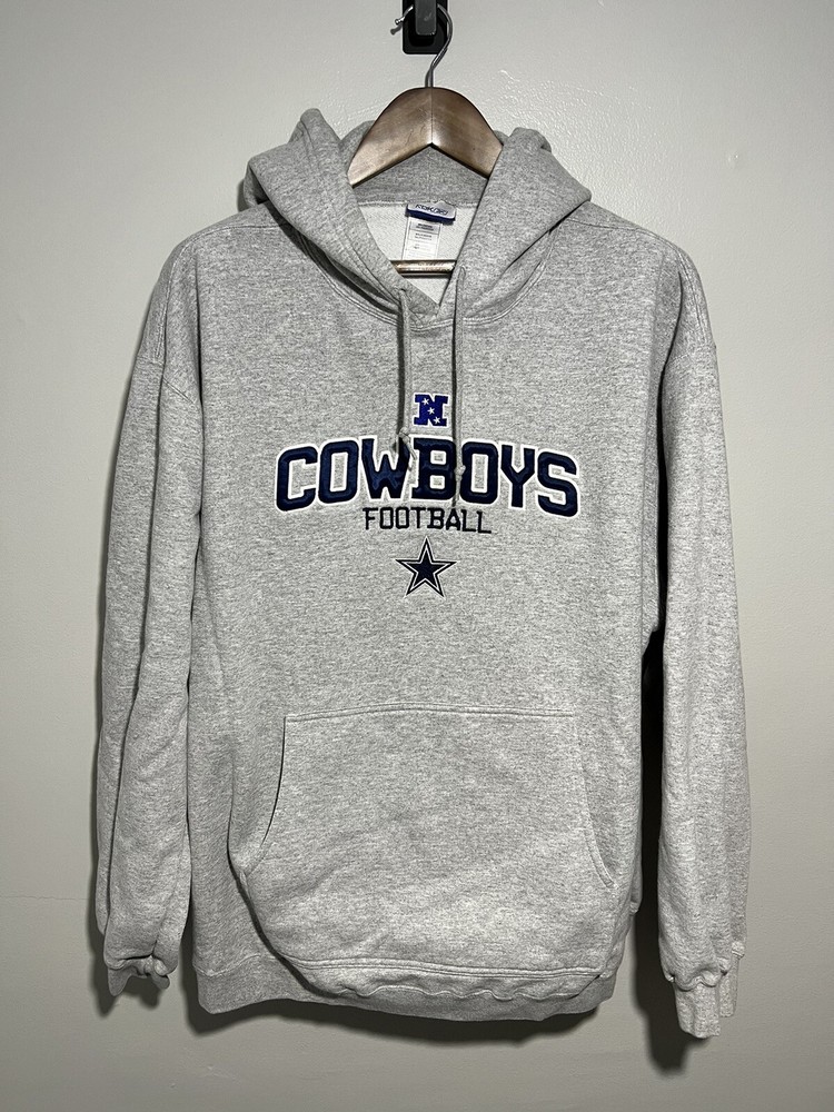 Reebok NFL Dallas Cowboys Football Gray Pullover Sweatshirt Hoodie Mens XL