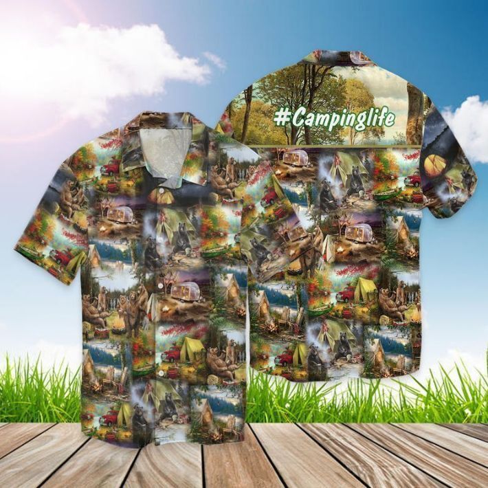 Camping Life 3D HAWAI SHIRT All Over Print Best Price Father Day Gift US Size-image