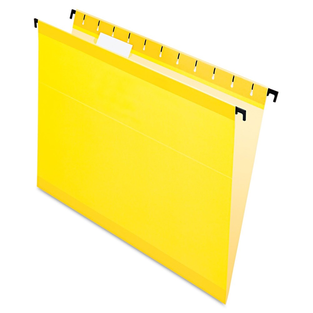 SureHook Reinforced Letter Size Yellow Hanging Folders 20 per Box 6152 1/5 YEL