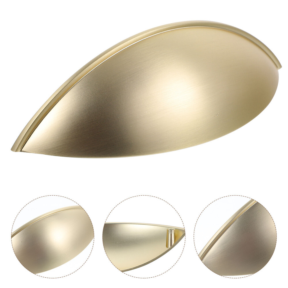 4 Golden Half Round Cabinet Knobs – Set of 4 Small & Practical Handles  