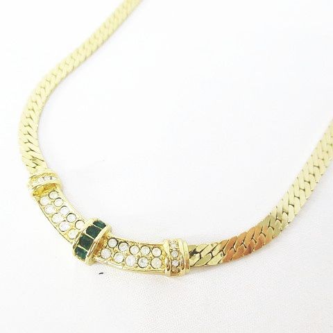 Christian Dior Gold Rhinestone Necklace Pendant for Women Y0706 Accessory