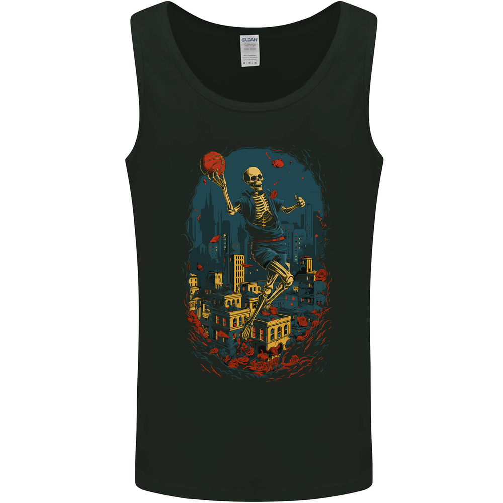 Skull Jumper Fantasy Basketball Player Mens Vest Tank Top