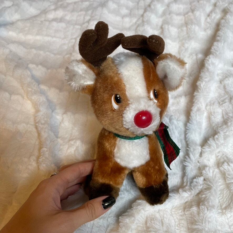 RUSS Plush Stuffed Reindeer Holiday CHristmas Rudolph