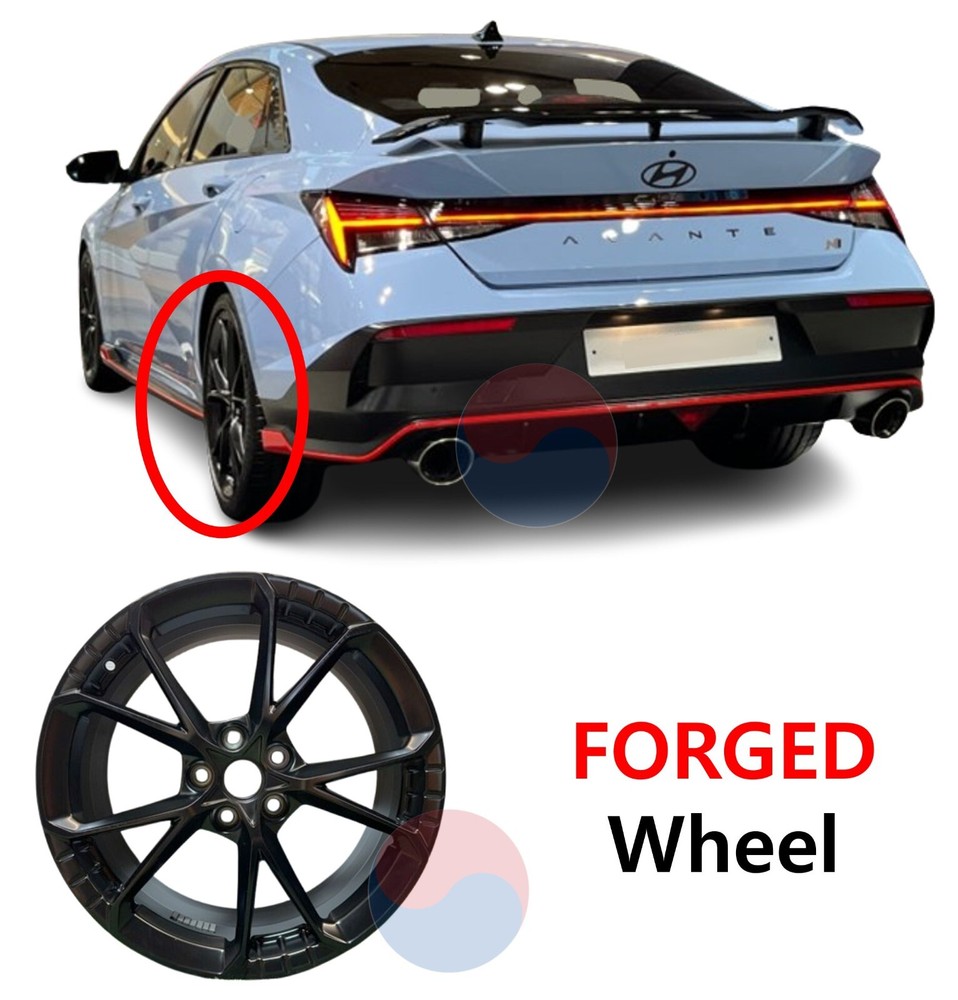 Genuine OEM Forged Black 19inch Wheel 52910IB200 (w/o cap) for Kona N, Elantra N