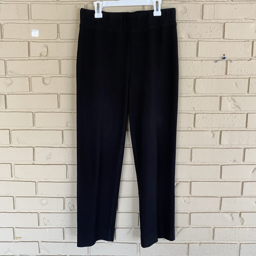 Joseph Ribkoff Pants Womens 6 Black Dress Ponte Ankle Length Stretch Career