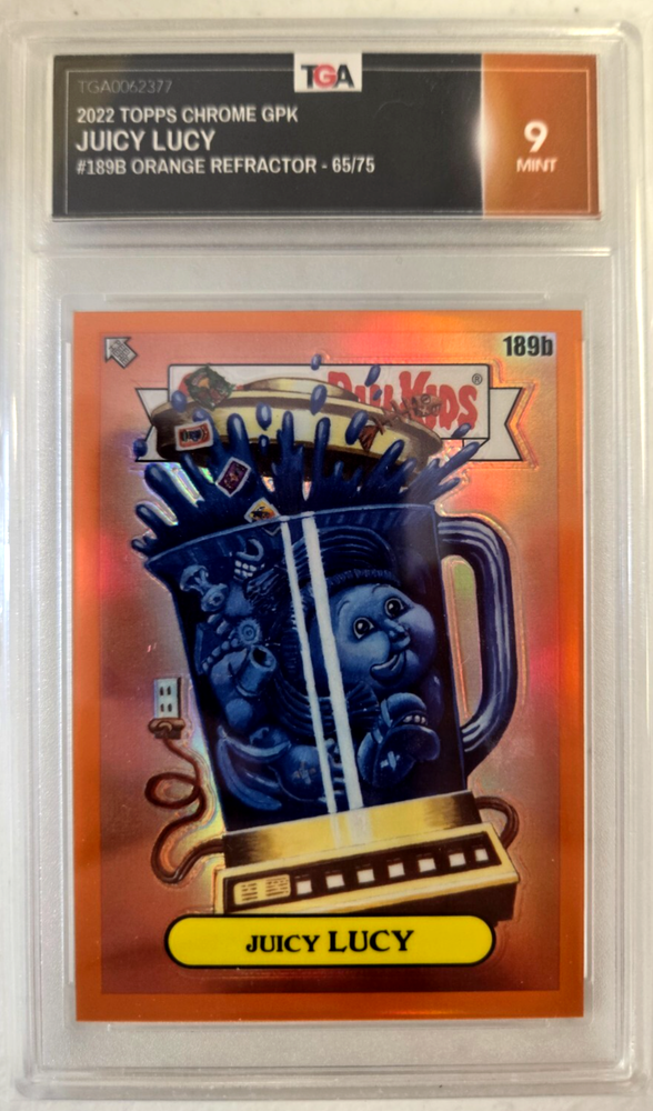 2022 Topps Chrome Garbage Pail Kids Orange Refractor PSA Graded Juicy Lucy