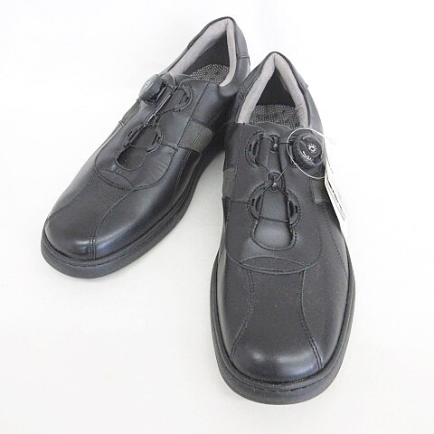 Men 8.0Us Hontonirakuda Walking Shoes Sneakers Dialleather Black 1/2Eeee M FUK88
