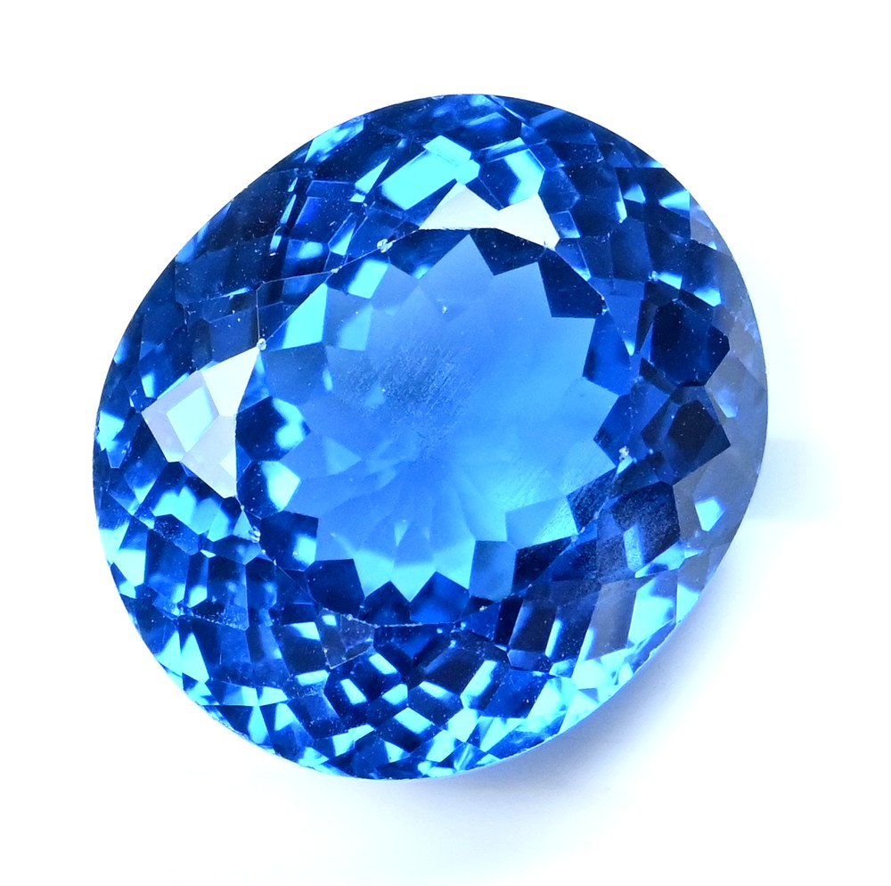 33.95 Ct Natural Namibian Blue Jeremejevite Oval Certified Flawless Gemstone