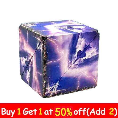Magnetic Magic Cube Changeable 3D Hand Flip Puzzle Toys Stress Relief Xmas Funny