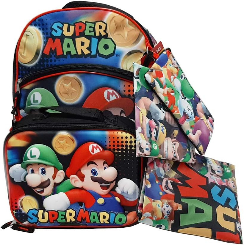 Backpack - Nintendo Super Mario - w/Luigi Set-of-5 Pack 3D-Pop Up 16