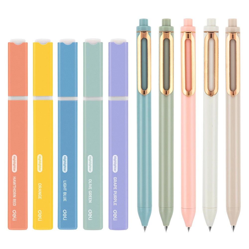 Aesthetic Highlighters And Gel Pens,10 Pack, No Bleed Bible Highlighters, Ass...