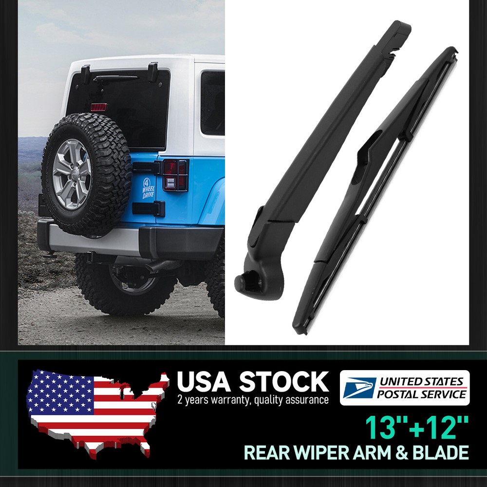 Jeep Wrangler 2007-2017 Rear Wiper Arm & Blade Replacement Set 68002490AB