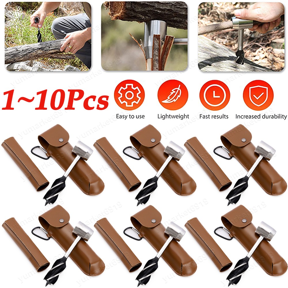 Outdoor Survival Tool Wood Drill Manual Hand Auger Wrench Bushcraft Settlers Lot