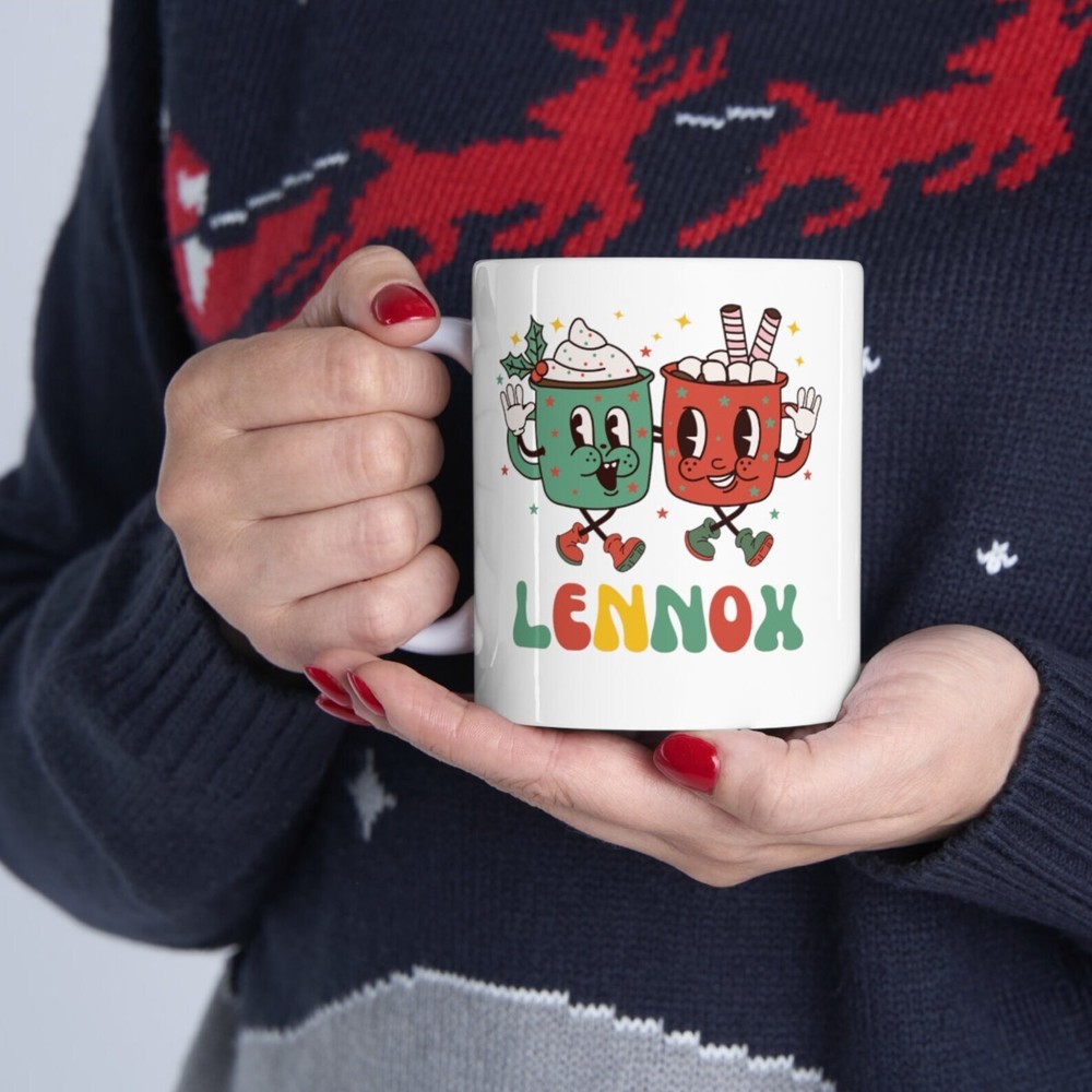 Custom North Pole Hot Chocolate Mug for Coworkers - Personalizable Secret Santa Gift