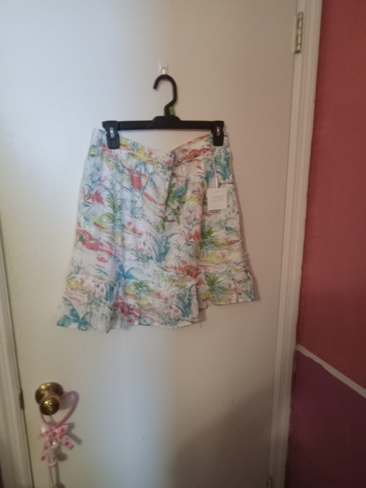 NWT Women's Tropical Print Mini Skirt