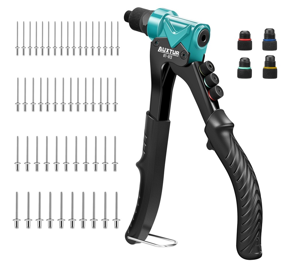One-Handed Rivet Gun, Pop Rivet Gun Kit, Professional Hand Riveter, Manual Ri...
