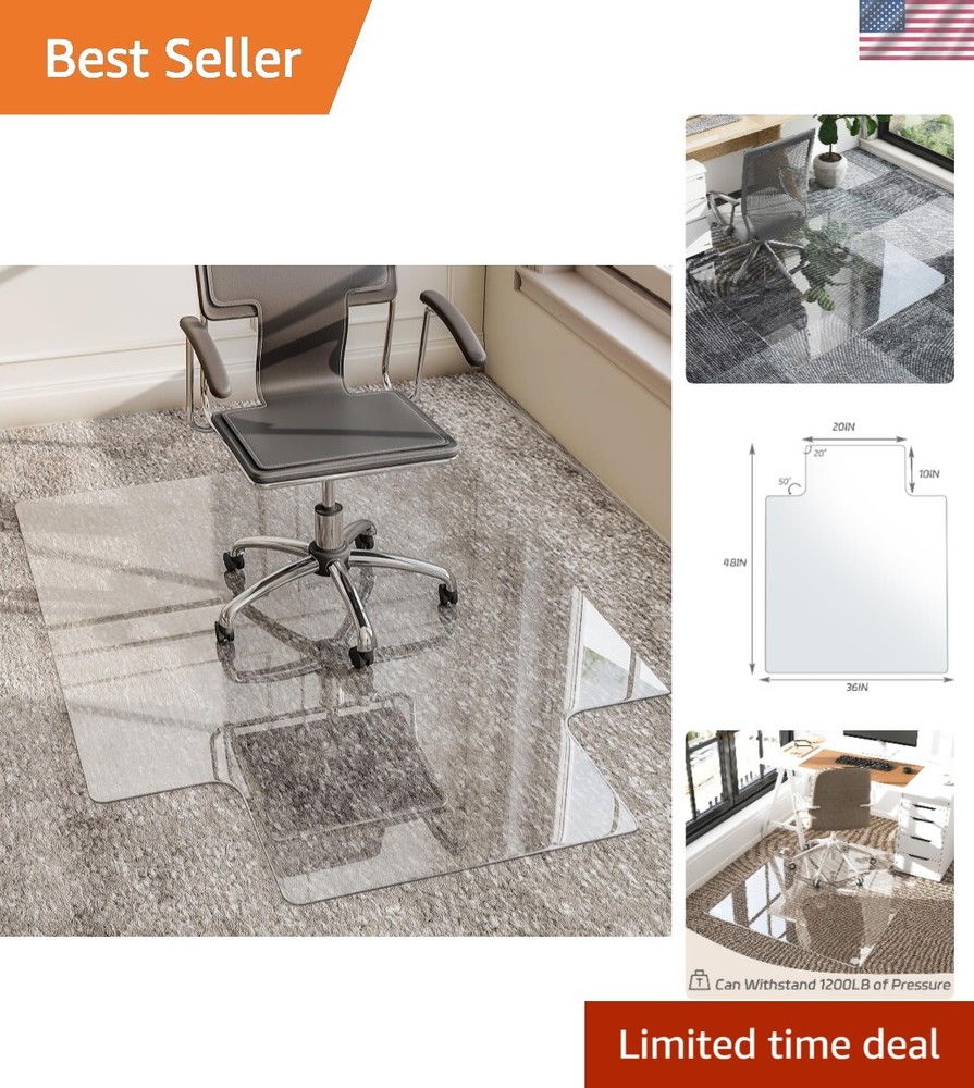 Irregular Tempered Glass Floor Mat - 36