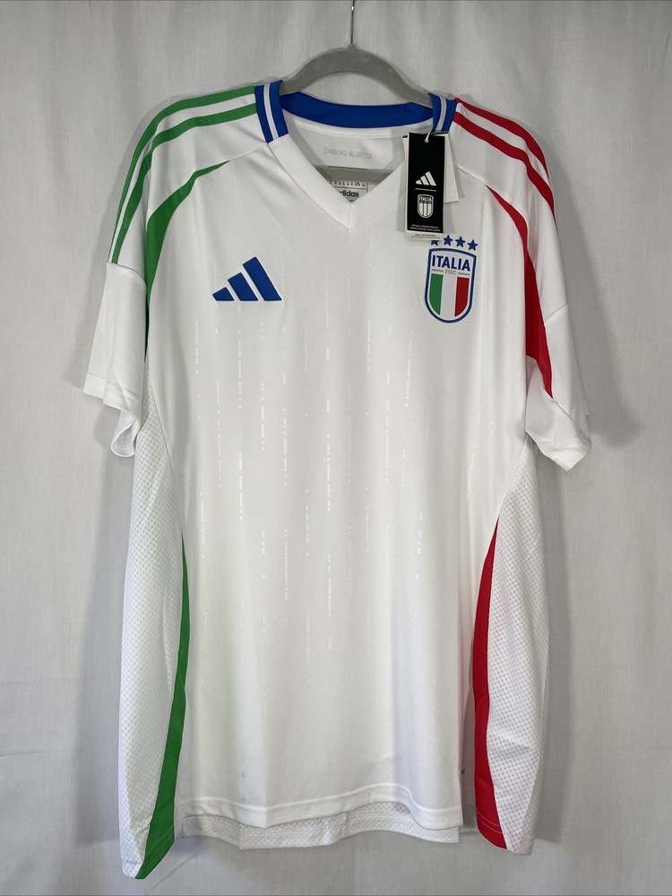 Adidas Italy FIGC Men’s XL White Soccer Jersey IN0656 New