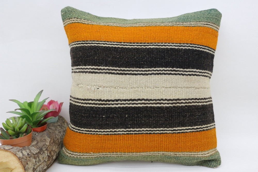 Throw Kilim Pillow, Pillow for Sofa, 12