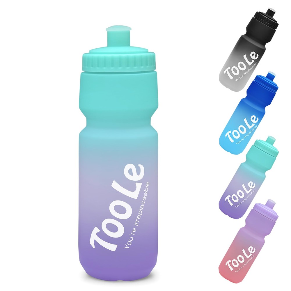 Cycling Squeeze Water Bottle with Pull-Top Lid - Leakproof BPA-Free Design for Easy Hydration on the Go  