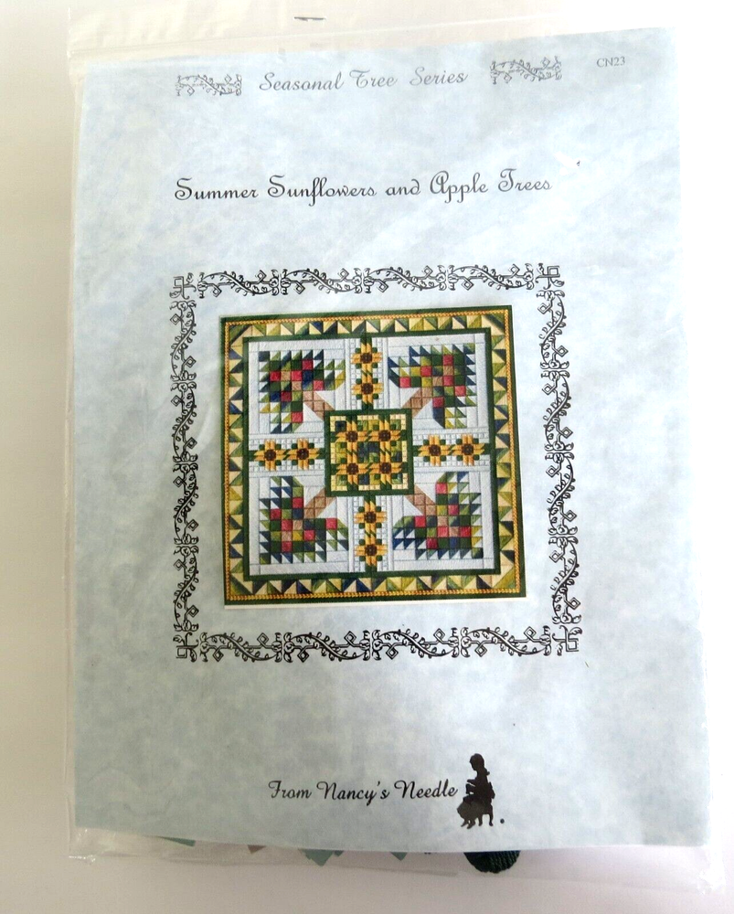 Seasonal Tree Series Nancy's Needle Sunflower and apple trees & threads-image