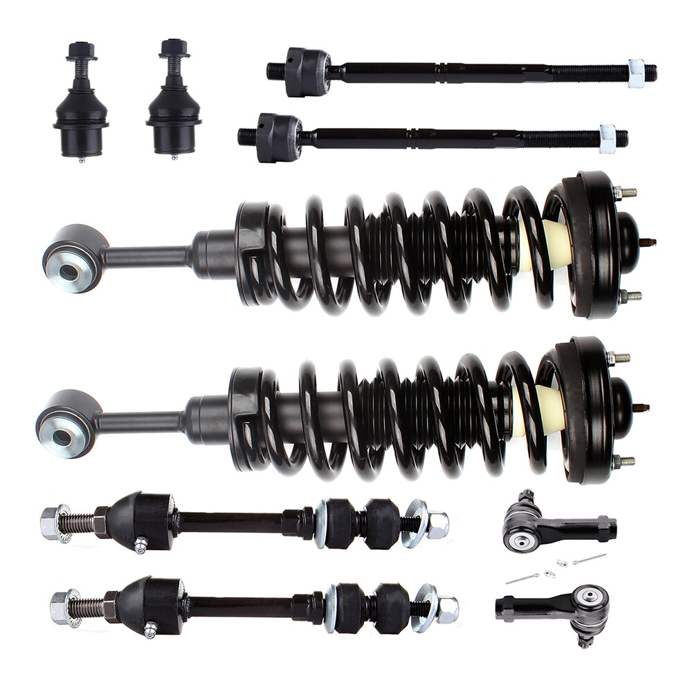 2004-2008 Ford F-150 Front Suspension Kit - Struts Tie Rods Ball Joints Sway Bar