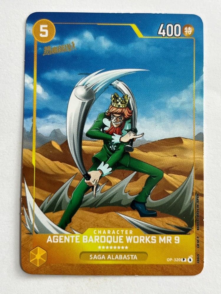 2024 ONE PIECE TCG AGENT BAROQUE WORKS MR.9 Peru Edition Card