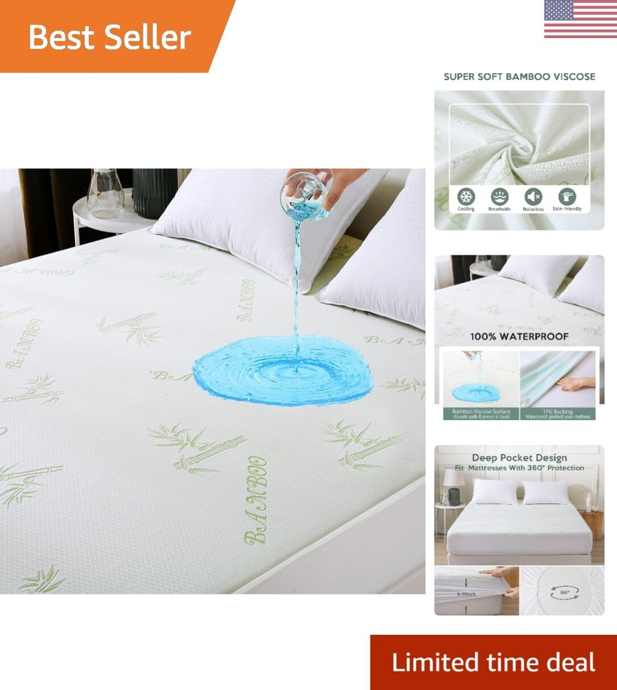 King Size Waterproof Mattress Protector - 100% Protection for Your Bed