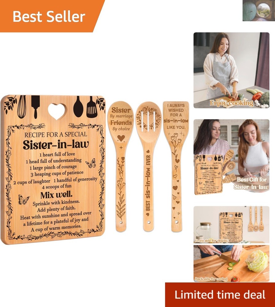 Unique Birthday Gifts for Sister-in-Law - Eco-Friendly Bamboo Kitchen Set