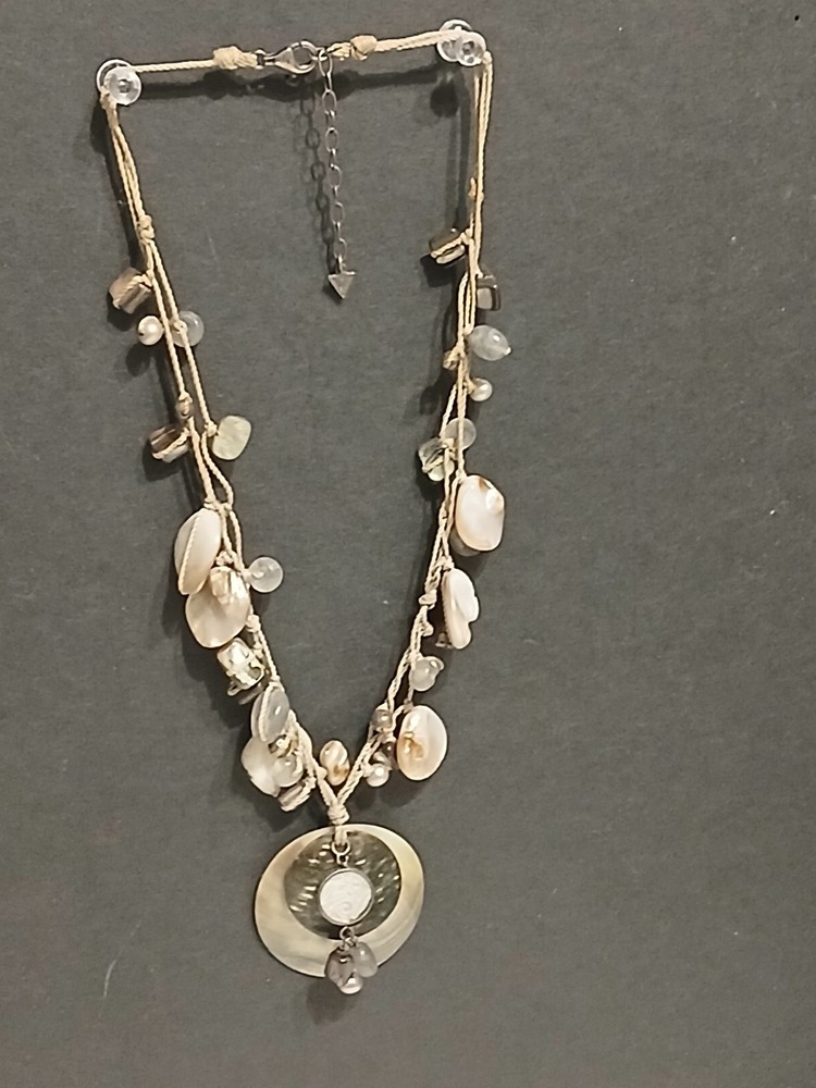 SILPADA Sterling Silver Mother of Pearl Quartz Shell Necklace Ocean's Treasures