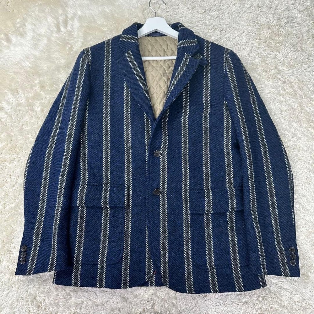 Harris Tweed Cricket 1960 Men's Tailored Stripe Jacket Size 50 Vintage
