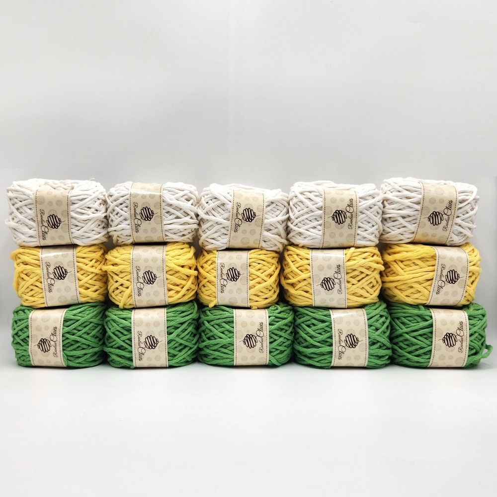 15 Balls Macrame Cotton Cord 7 mm Crochet Knitting Yarn Baskets Wall Decor