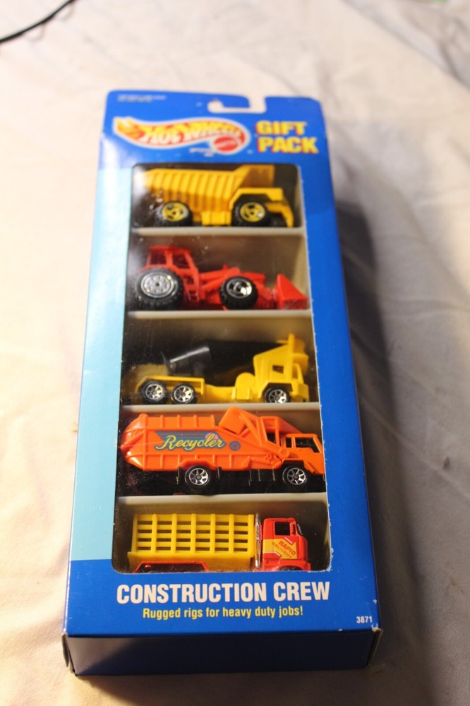 Hot Wheels 3871 MATTEL 1994 Construction Crew 5-Vehicle DIE-CAST 1:64 GIFT PACK