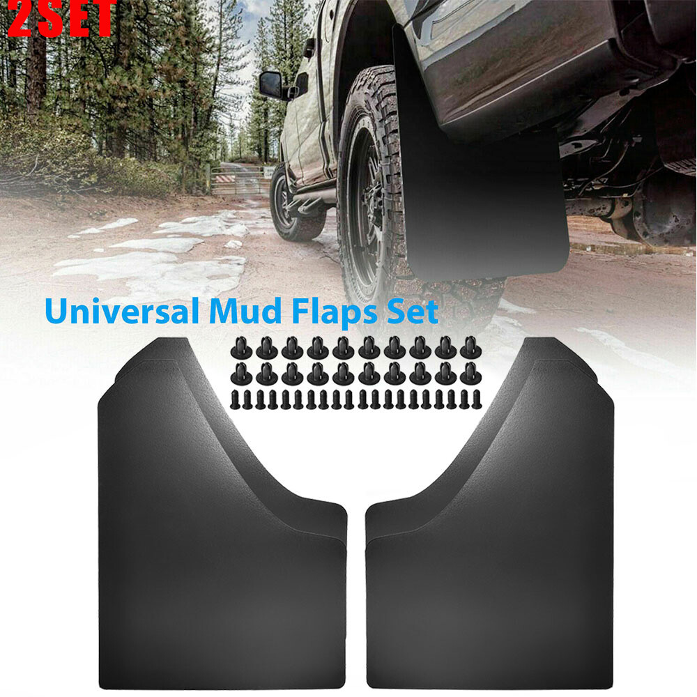 2Set 4PCS Universal Front Rear Mud Flaps for Chevy Dodge Ford Trucks SUVs