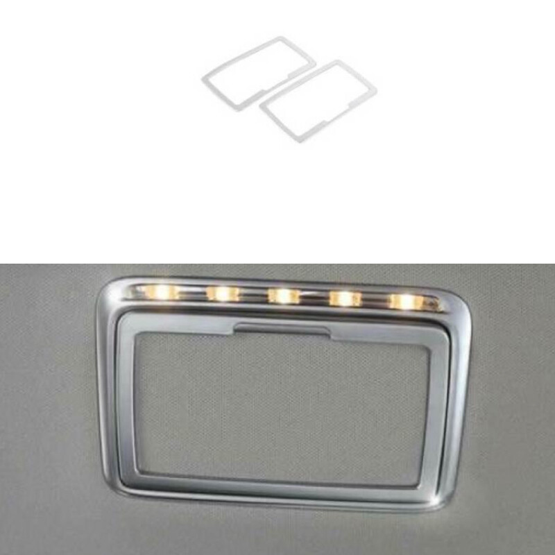 Matte Sliver Rear Reading Light Frame Trim 2PCS For Benz E-Class W213 2017-2023