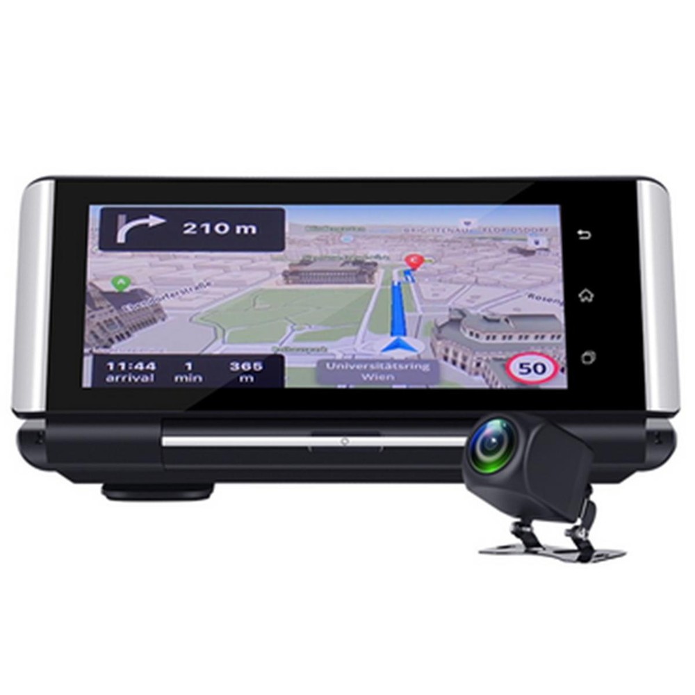 7in Car DVR GPS Navigation Dashboard Dash Cam Video Recorder Camera Dual Lens 4G